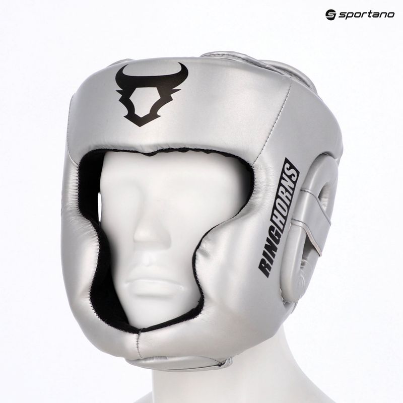 Boxhelm Venum Ringhorns Charger Headgear silver/black 8