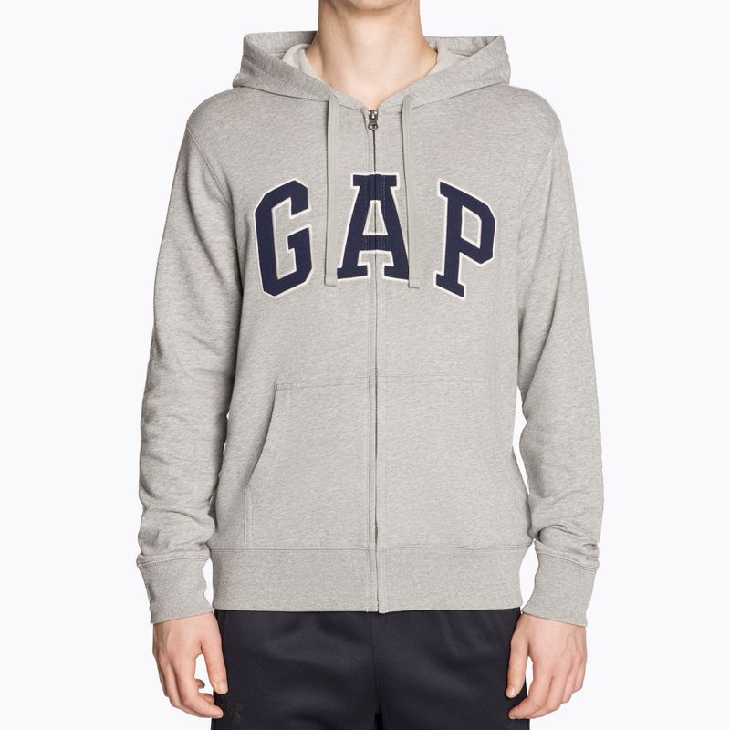Herren GAP XLS FT Arch FZ HD Sweatshirt b10 grau meliert 2