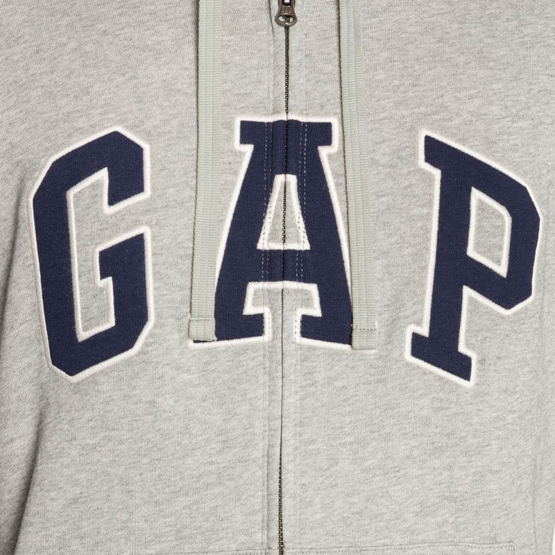 Herren GAP XLS FT Arch FZ HD Sweatshirt b10 grau meliert 4