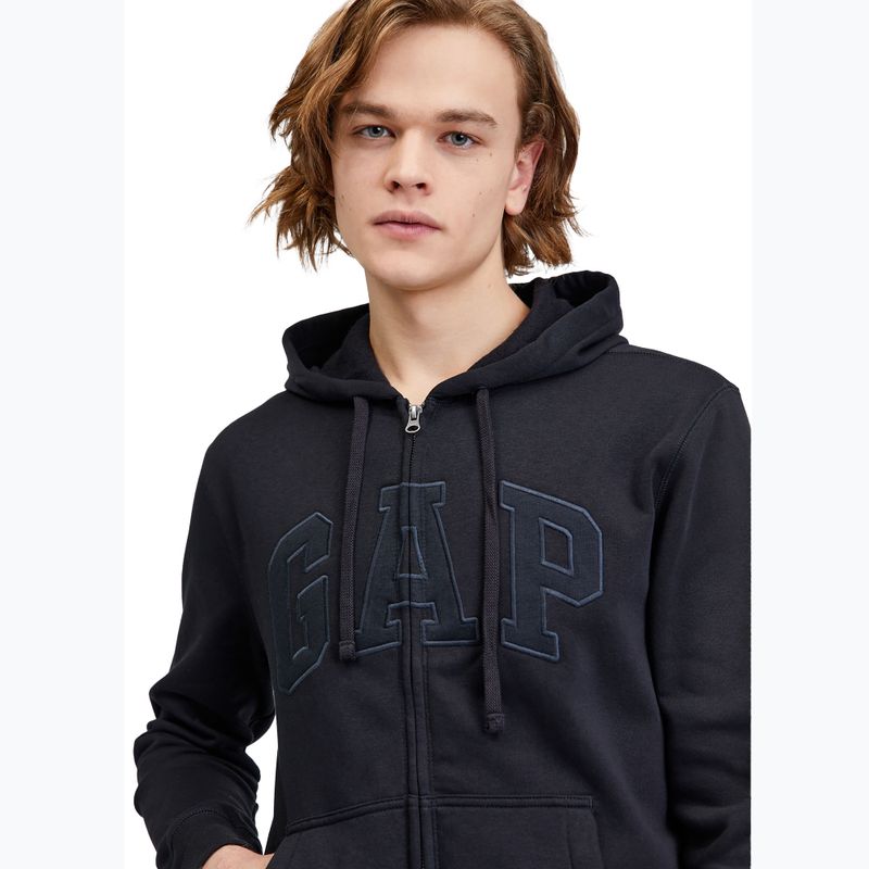 Herren GAP V-Heritage Logo FZ Sweatshirt echt schwarz