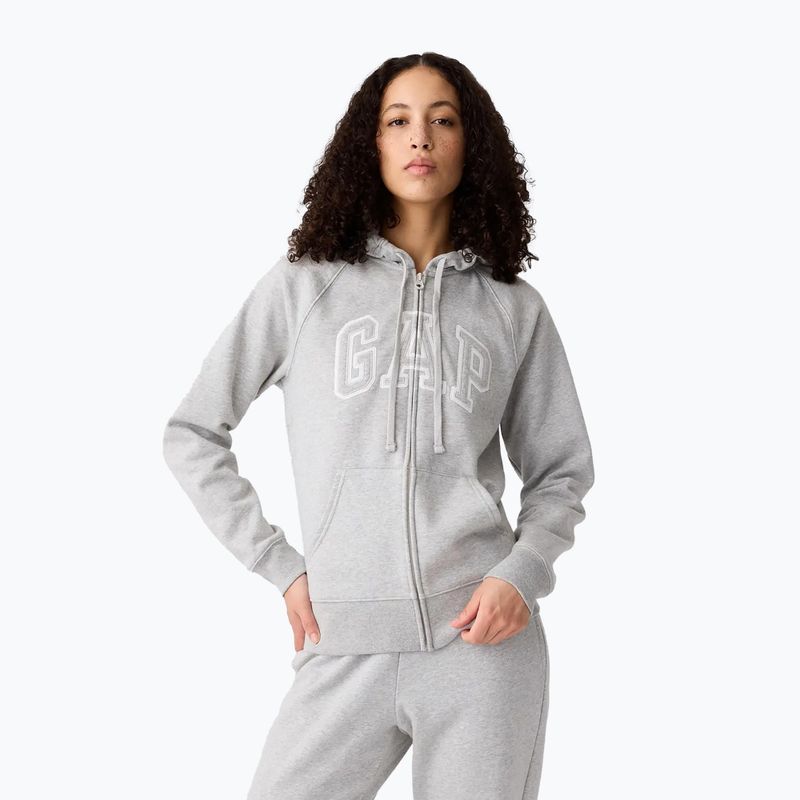 Damen GAP V-Gap Heritage FZ HD Sweatshirt helles Heidekraut grau