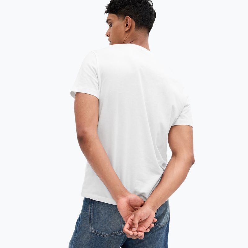 Herren GAP Micro Logo Rundhalsausschnitt Tee weiß global 2