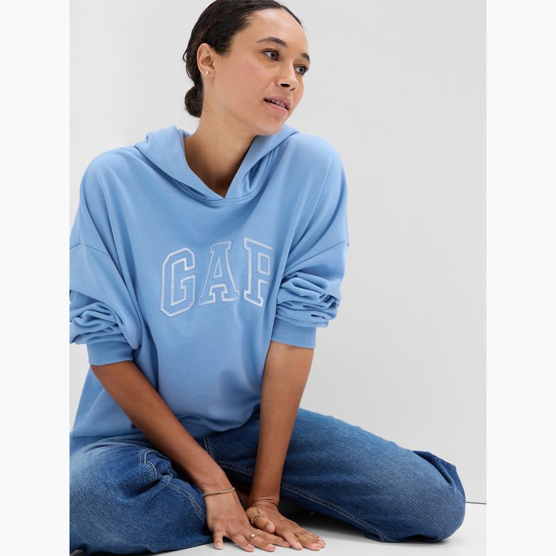 Damen Sweatshirt GAP Frch Exklusiv HI LO PO HD buxton blau
