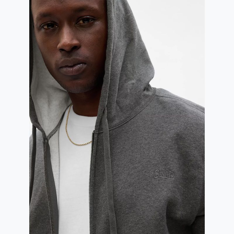 Herren GAP Fullzip Logo Hoodie heidegrau