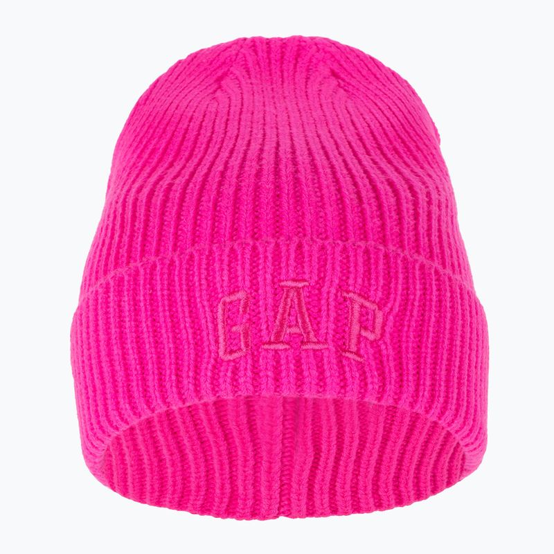 GAP V-Logo Beanie für Damen in auffälligem Rosa 2