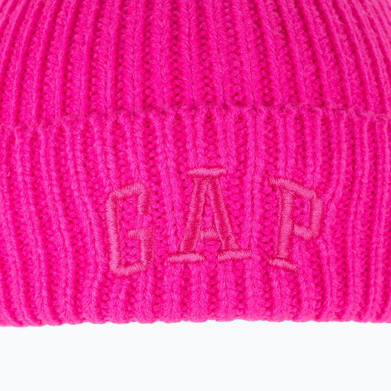 GAP V-Logo Beanie für Damen in auffälligem Rosa 6