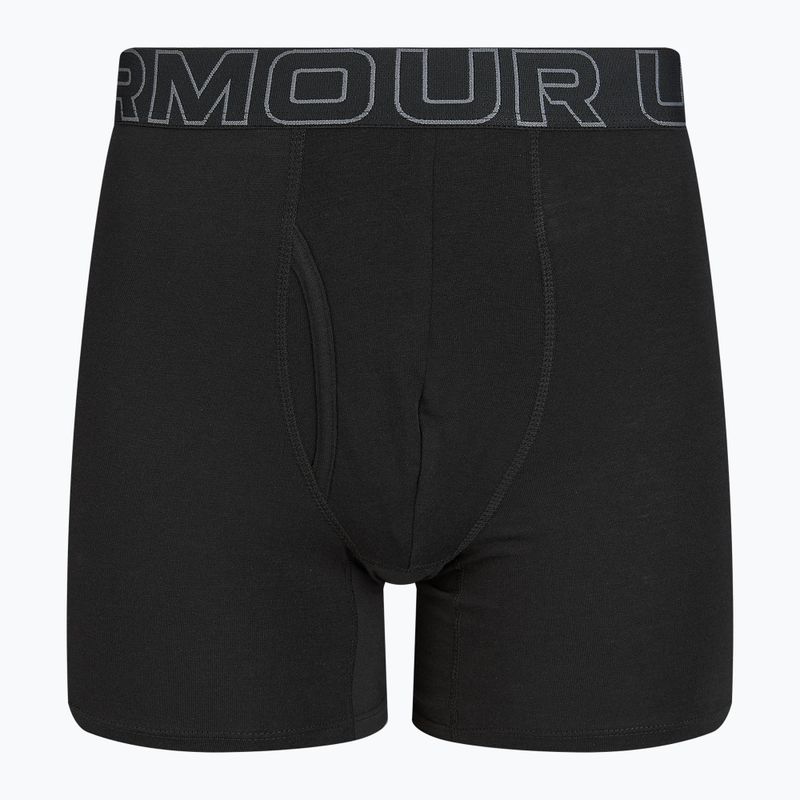 Herren Unterhosen Under Armour Perf Cotton 6" 3 Stk. carbon black/galaxy black 8