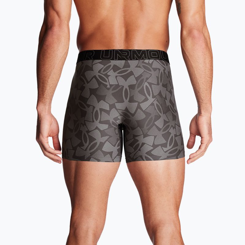 Herren Boxershorts Under Armour Perf Tech Nov 6in 3er Pack steel 2