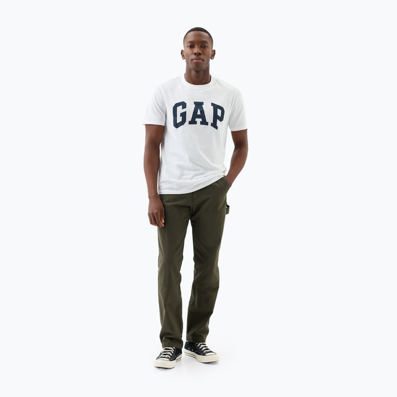 Herren GAP Soft Basic Logo weißes Global-T-Shirt 2