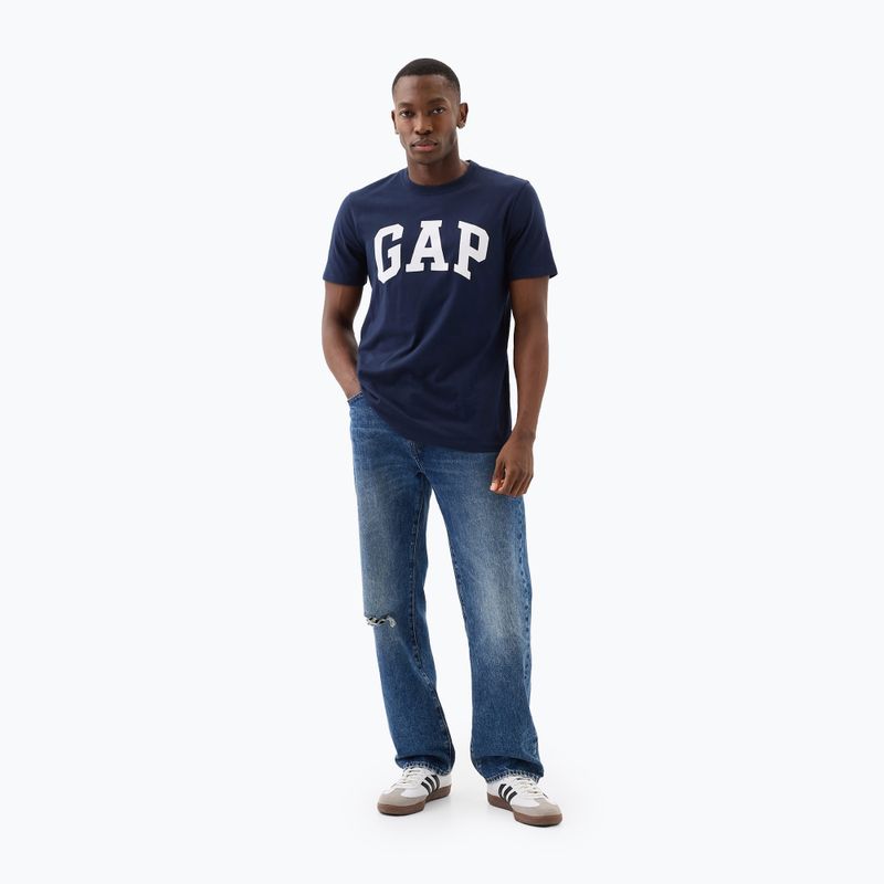 Herren GAP Soft Basic Logo T-shirt blau navy 2