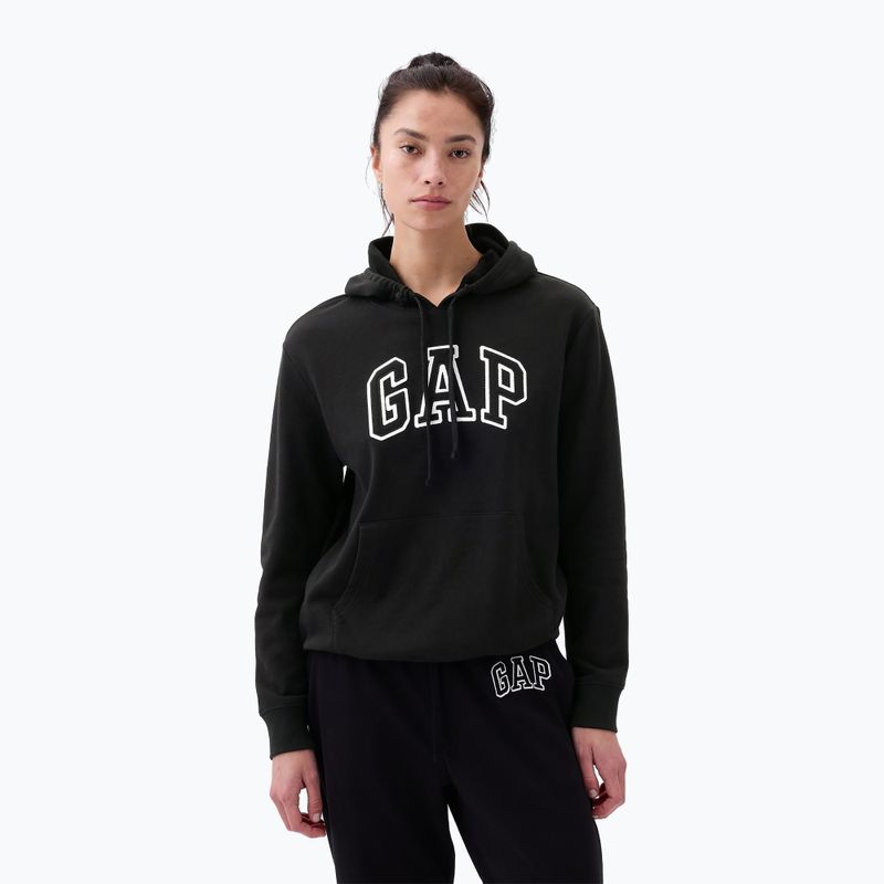 GAP Heritage French Logo-Kapuzenpullover für Frauen echt schwarz