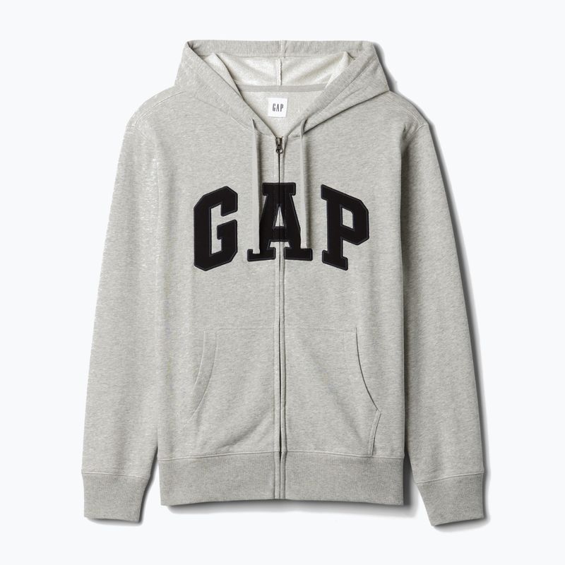 Herren GAP Erbe Französisch Terry Fullzip Logo Sweatshirt Licht Heidekraut grau 5