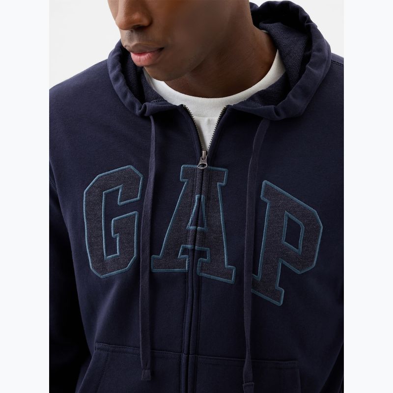 Herren GAP Erbe Französisch Terry Fullzip Logo Sweatshirt blau navy