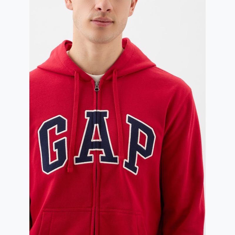 Herren GAP Erbe Französisch Terry Fullzip Logo Sweatshirt lasalle rot