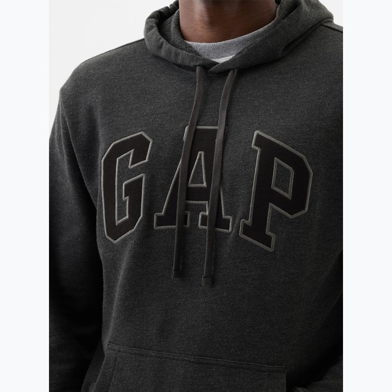 Herren GAP Heritage French Terry Logo Sweatshirt anthrazitfarbenes Heidekraut