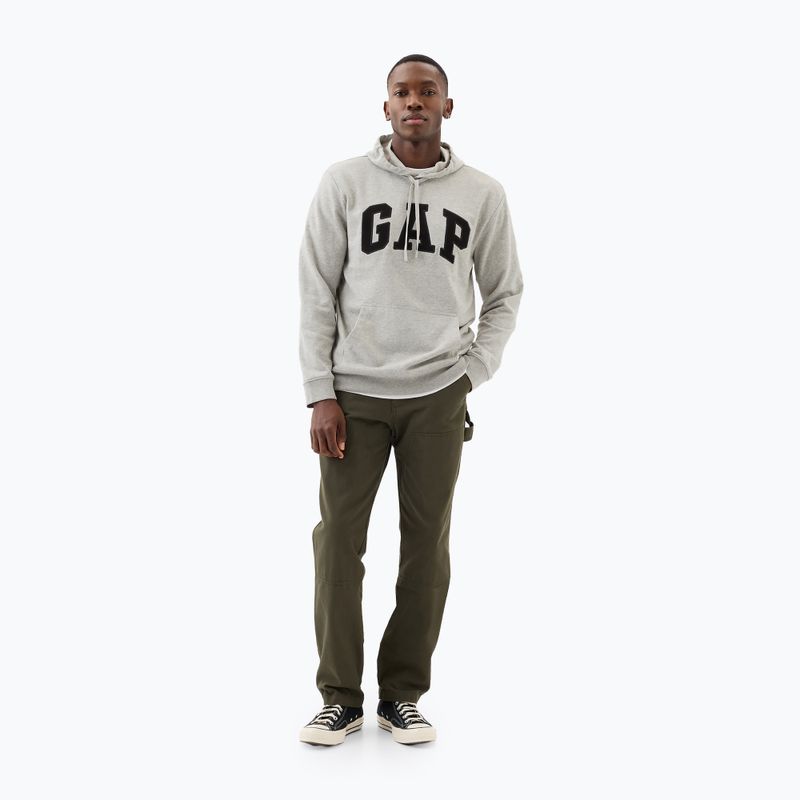 Herren GAP Heritage French Terry Logo helles Heidekraut graues Sweatshirt 2