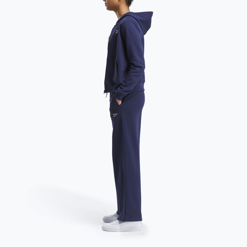 Damenhose Reebok Identity Small Logo Fleece WIde Leg vector navy 2