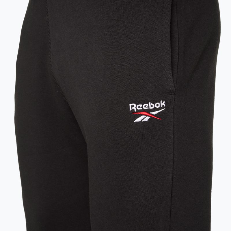 Hose Reebok Identity Small Logo Fleece Jogger black/white/vector red 3