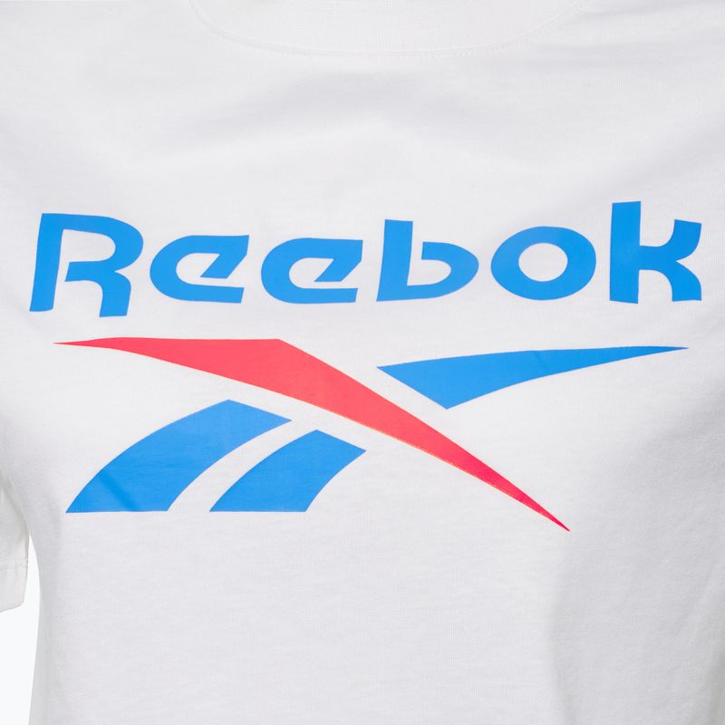Shirt Damen Reebok Identity Big Logo Crop Tee white/coral/blue 3