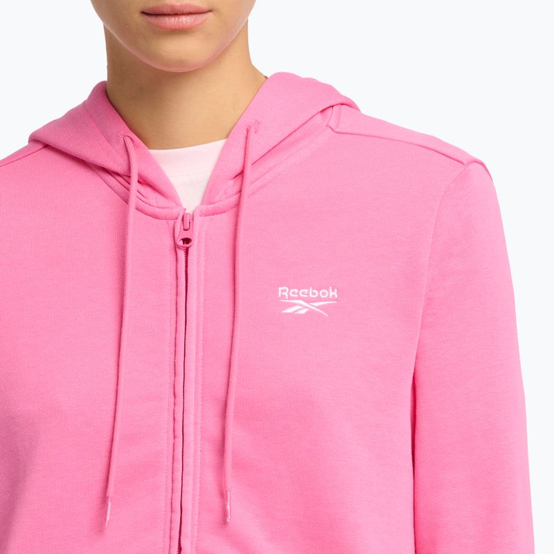 Damen Reebok Small Logo French Terry FZ Sweatshirt true pink 4