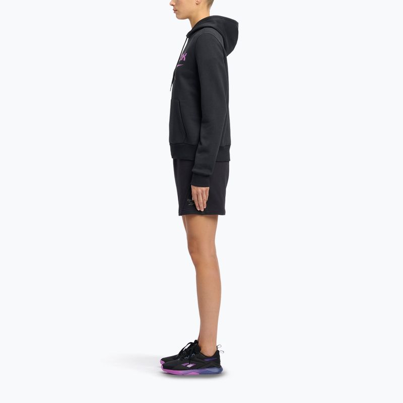 Damen Reebok Identity Big Logo Fleece Sweatshirt schwarz/lila rave/electric amber 2