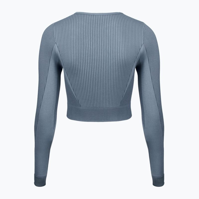 Trainings Longsleeve Damen Reebok RBK Lab Seamless Crop upgrade blue 2
