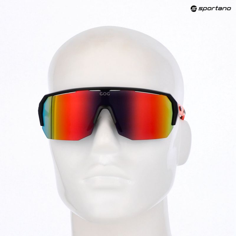 GOG Bragi mattschwarz/neonorange/reflexrot Sonnenbrille 6