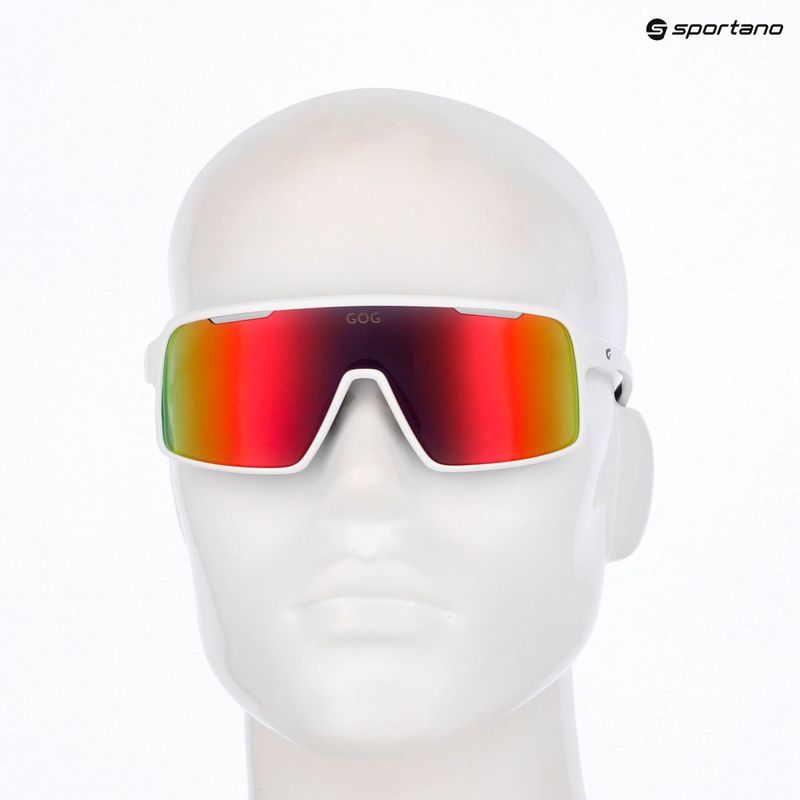 Sonnenbrille GOG Enki matt white/black reflex black/red 5
