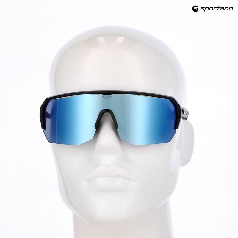 GOG Bragi Sonnenbrille matt schwarz/reflex weiß/blau 6