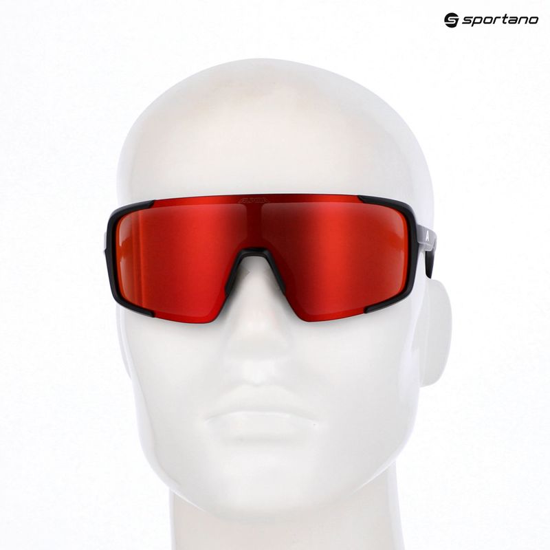 Sonnenbrille Alpina Lumin black matte/red mirror 7