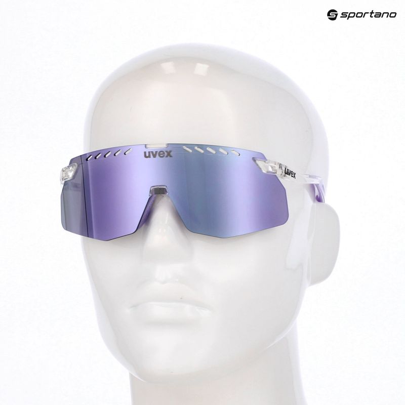 Sonnenbrille UVEX Pace Stage Small clear/mirror pink 7