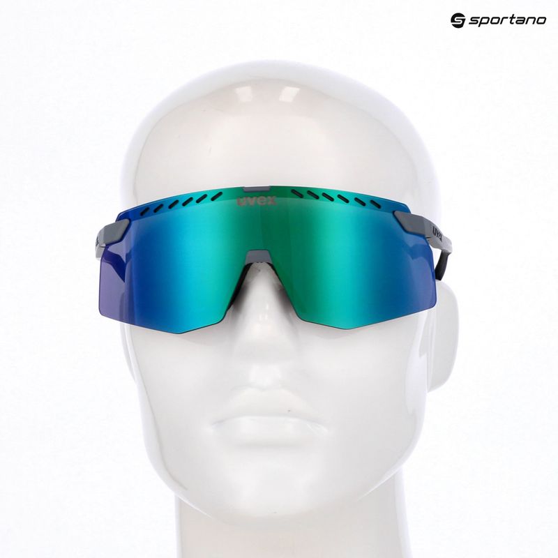 Sonnenbrille UVEX Pace Stage grey matt/mirror green 7