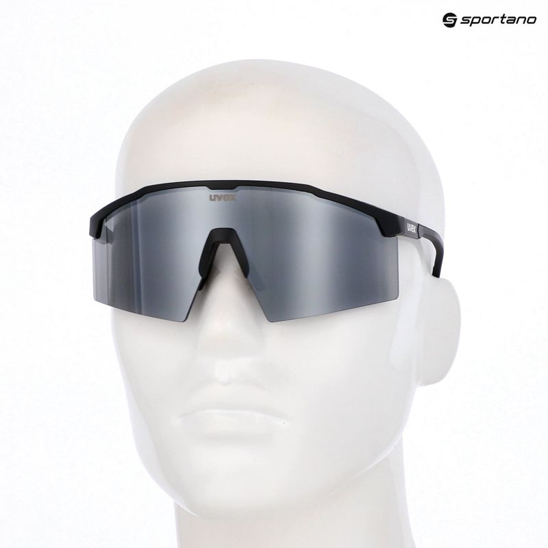 Sonnenbrille UVEX Flowline black matt/mirror silver 7