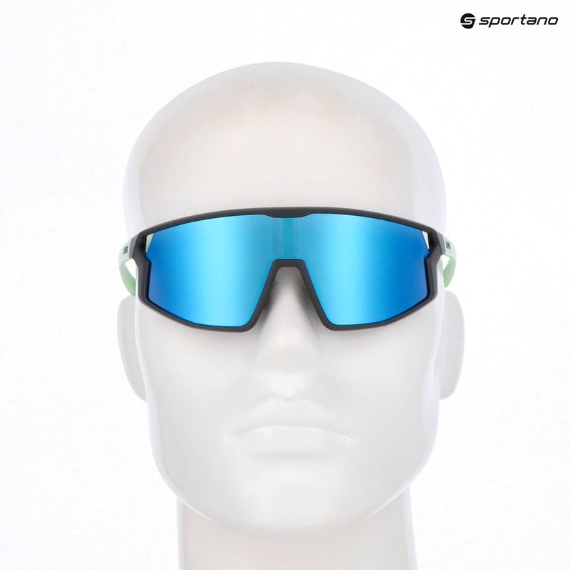 UVEX Kindersonnenbrille Skyryse Jr grau/grün matt/verspiegelt blau 7