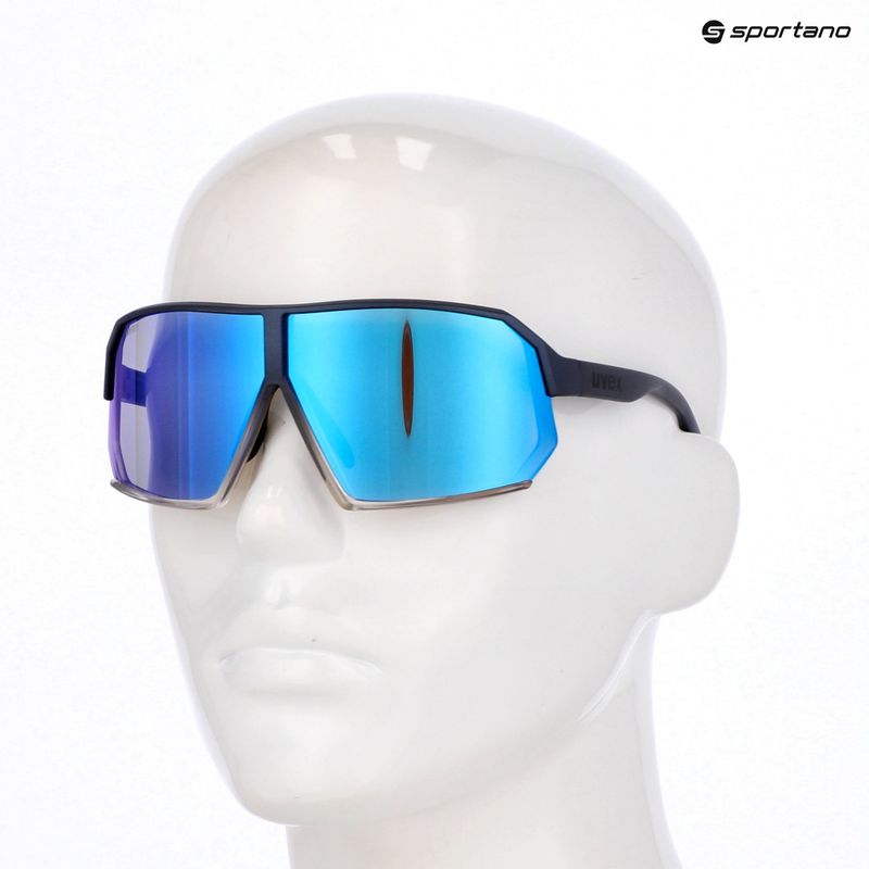 UVEX Sportstyle 237 metallisch blau/klar/verspiegelt blau Sonnenbrille 7