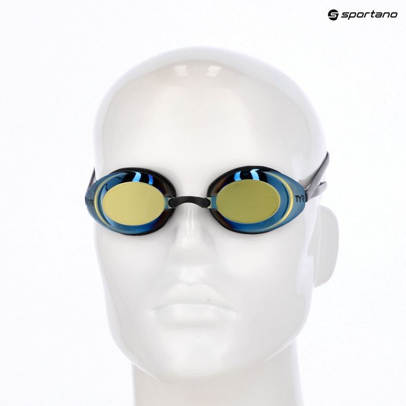 Schwimmbrille TYR Vecta Racing Mirrored gold/black/black 3