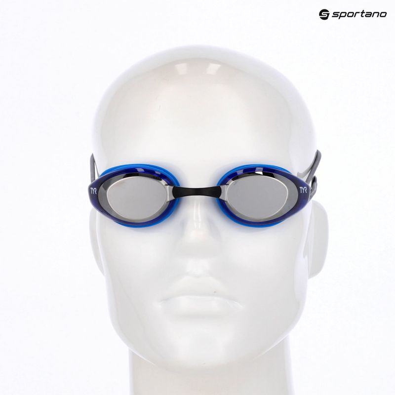 Schwimmbrille TYR Blackhawk Racing Mirrored silver/blue/black 3