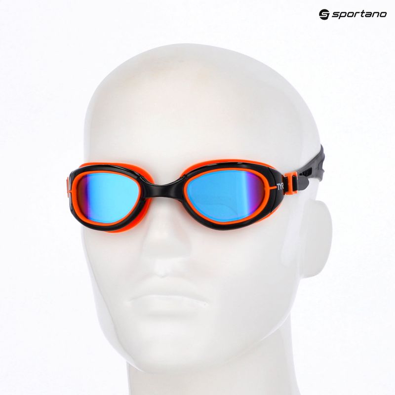 TYR Special Ops 2.0 Mirrored Schwimmbrille schwarz / blau / orange 3