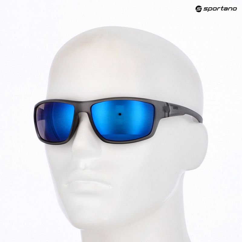 UVEX Sportstyle 230 rauchmatt/verspiegelt blau Sonnenbrille 7