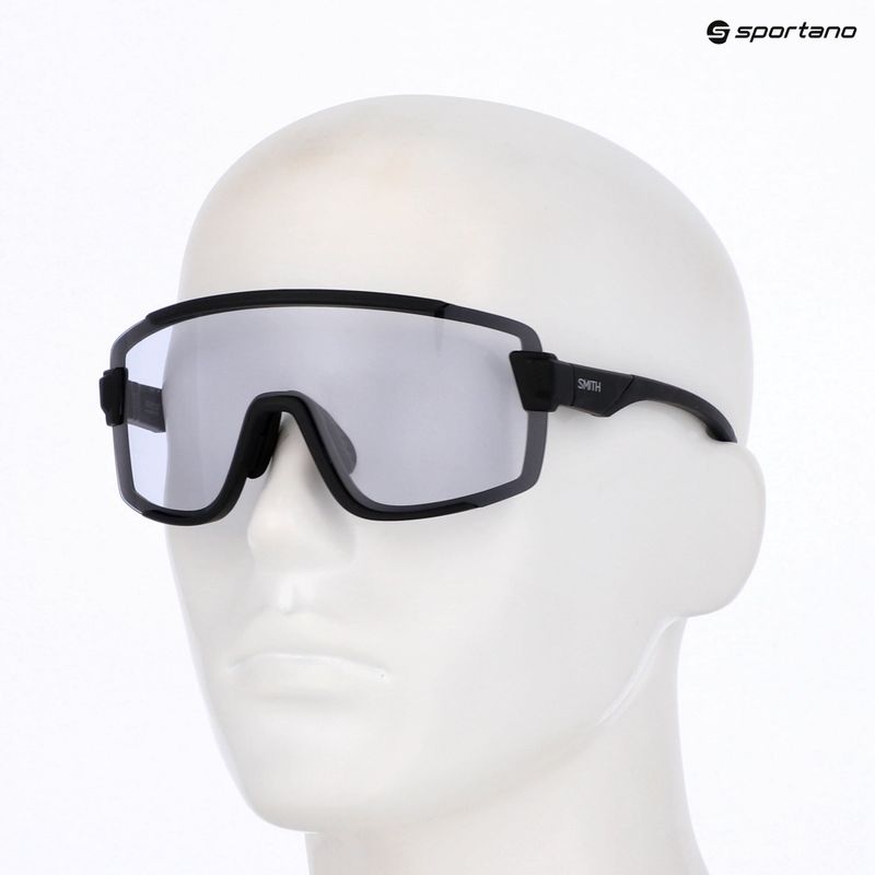 Smith Wildcat mattschwarz/photochromatische Sonnenbrille klar bis grau/klar 3