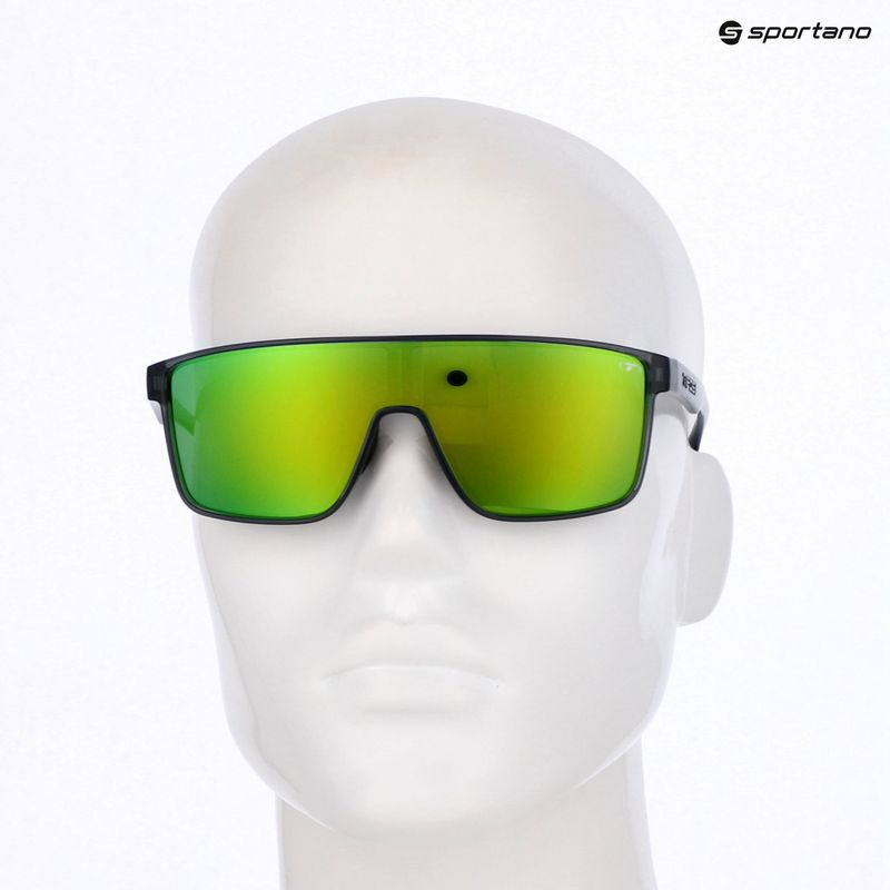Sonnenbrille Tifosi Sanctum Polarized crystal smoke/green mirror polarized 5