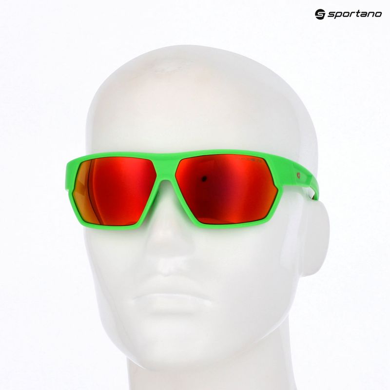 GOG Zonda matt neongrün/rot Sonnenbrille 12