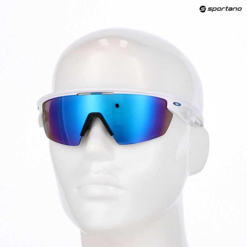 Oakley Sphaera matt weiß/prizm Saphir polarisierte Sonnenbrille 9