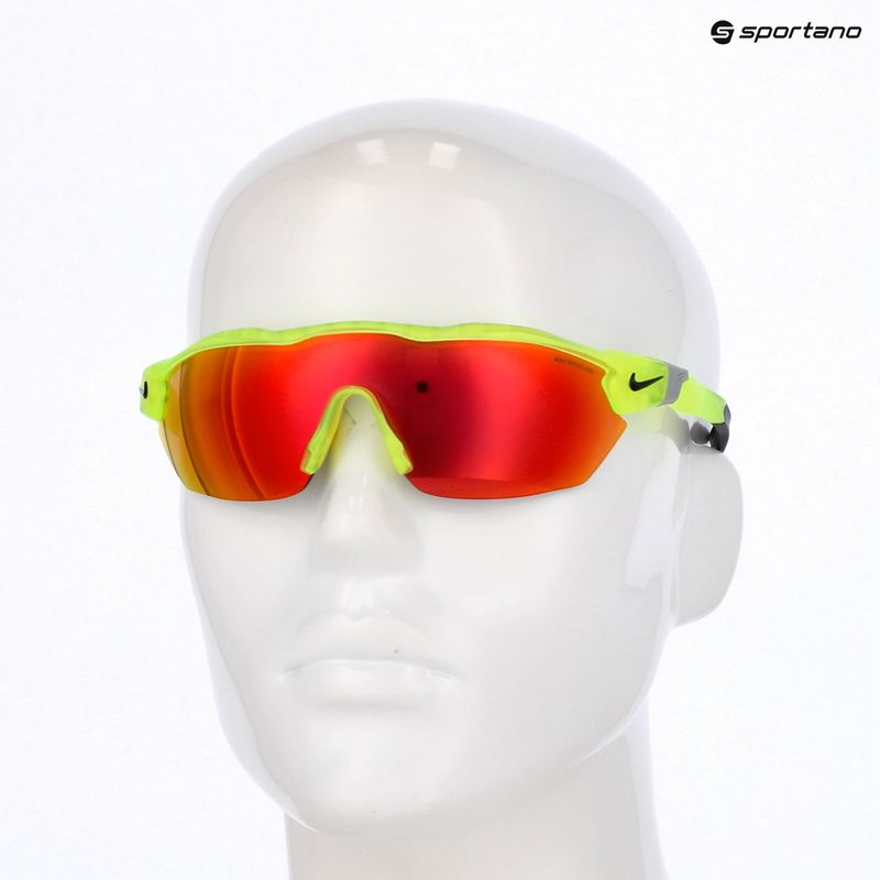 Sonnenbrille Herren Nike Show X3 Elite L matte volt/road red mirror 8