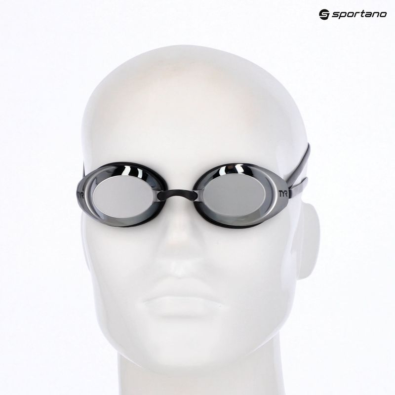 Schwimmbrille TYR Vecta Racing Mirrored silver/black/black 3