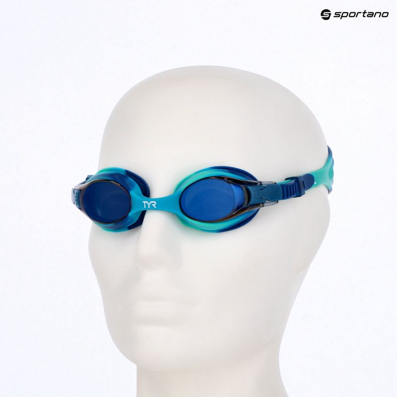 Kinder-Schwimmbrille TYR Swimple Tie Dye Mirrored blue/mint 3