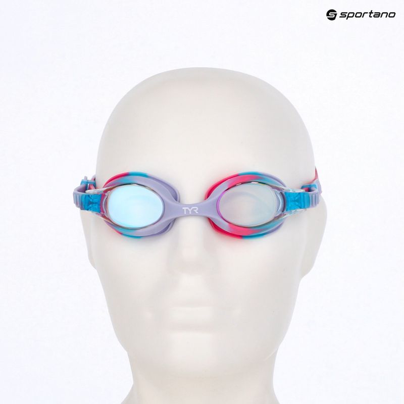 Kinder-Schwimmbrille TYR Swimple Tie Dye Mirrored pink/blue 3