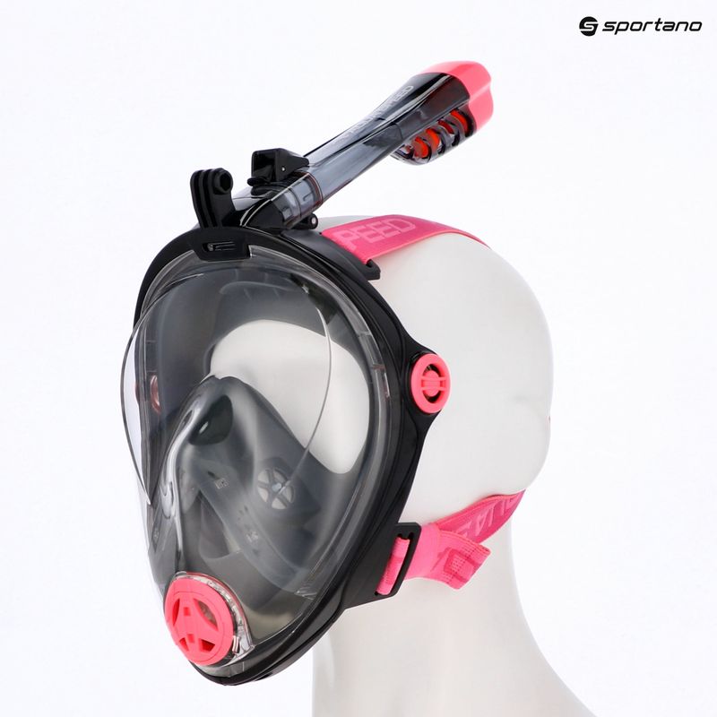 AQUA-SPEED Spectra 2.0 Vollgesichtsmaske zum Schnorcheln schwarz/rosa 7