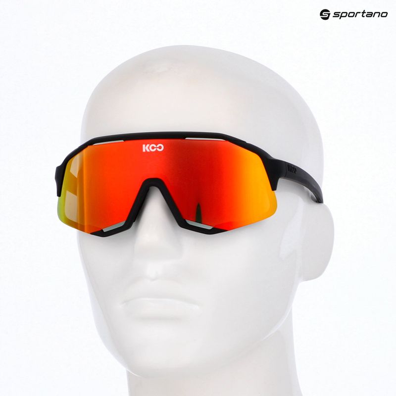 Koo Demos Sonnenbrille schwarz matt/rot verspiegelt 9