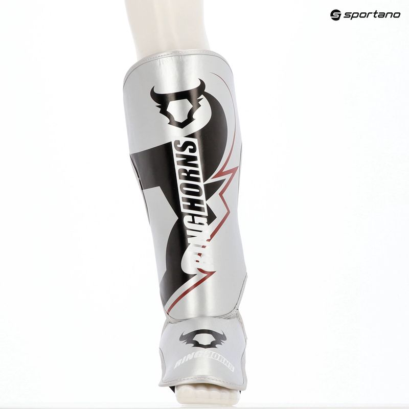 Schienbein- und Fußschützer Venum Ringhorns Charger Shin silver/black 7